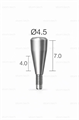 Формирователь десны Dentium Implantium, Superline, D=4.5 G/H=4 H=7 10052