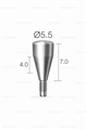 Формирователь десны Dentium Implantium, Superline, D=5.5 G/H=4 H=7 10056